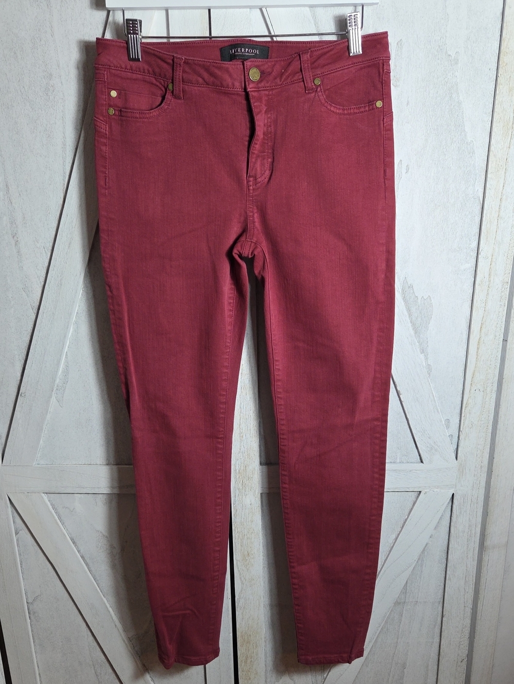 Liverpool Wine Red The Hugger Skinny Jeans Size 8